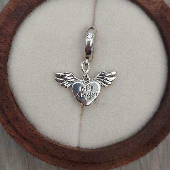 925 Sterling Silver My Angel Infinity Charm - Picture 4 of 5